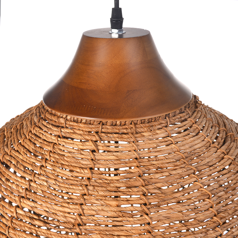 Oversize Wabi-sabi Kitchen Island Light Large Rattan Pendant Light Fixtures