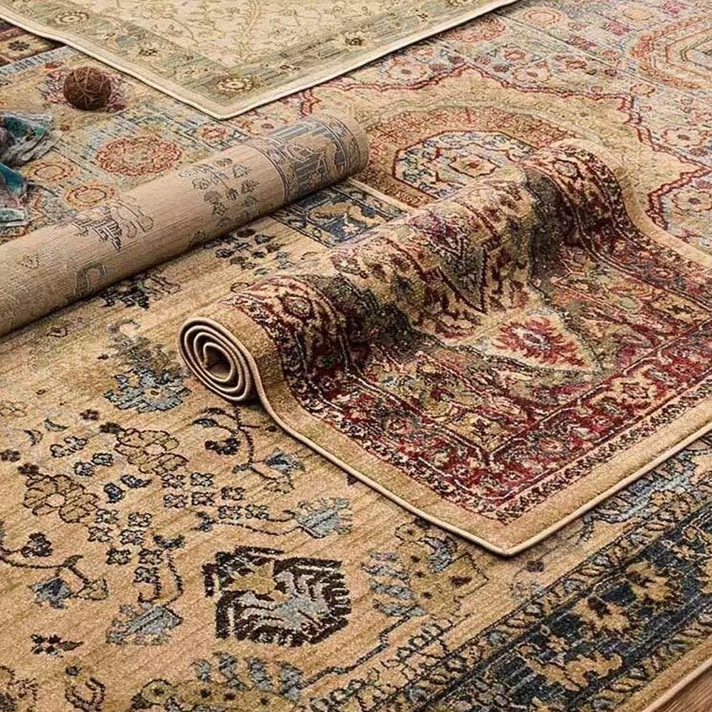 Thickened Imitation Cashmere Carpet Nordic Moroccan Living Room Blanket Ethnic Style American Retro Floor Mat