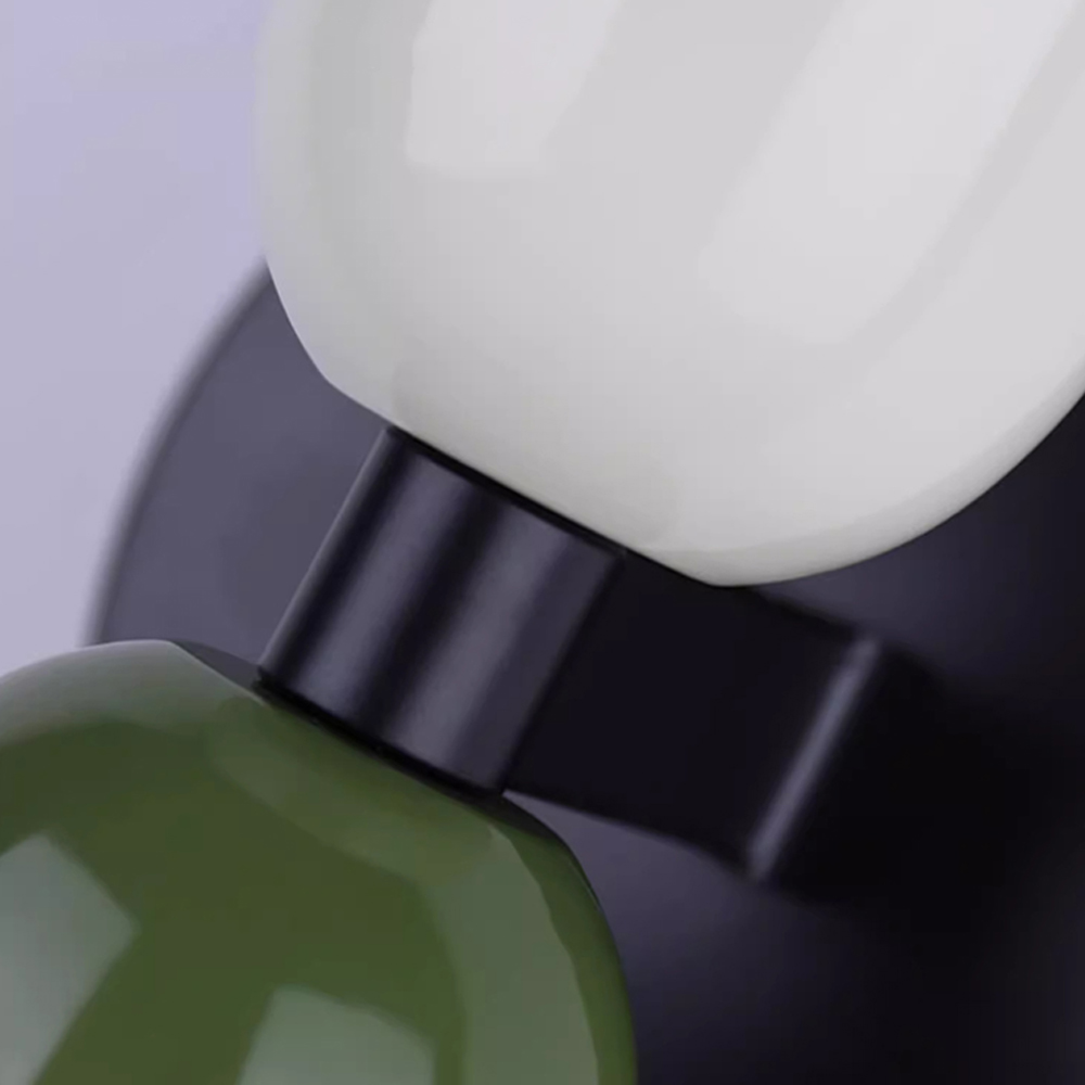 Bedroom Bedside Colorful Double-head Wall Lamp Cream-style Living Room Corridor Light