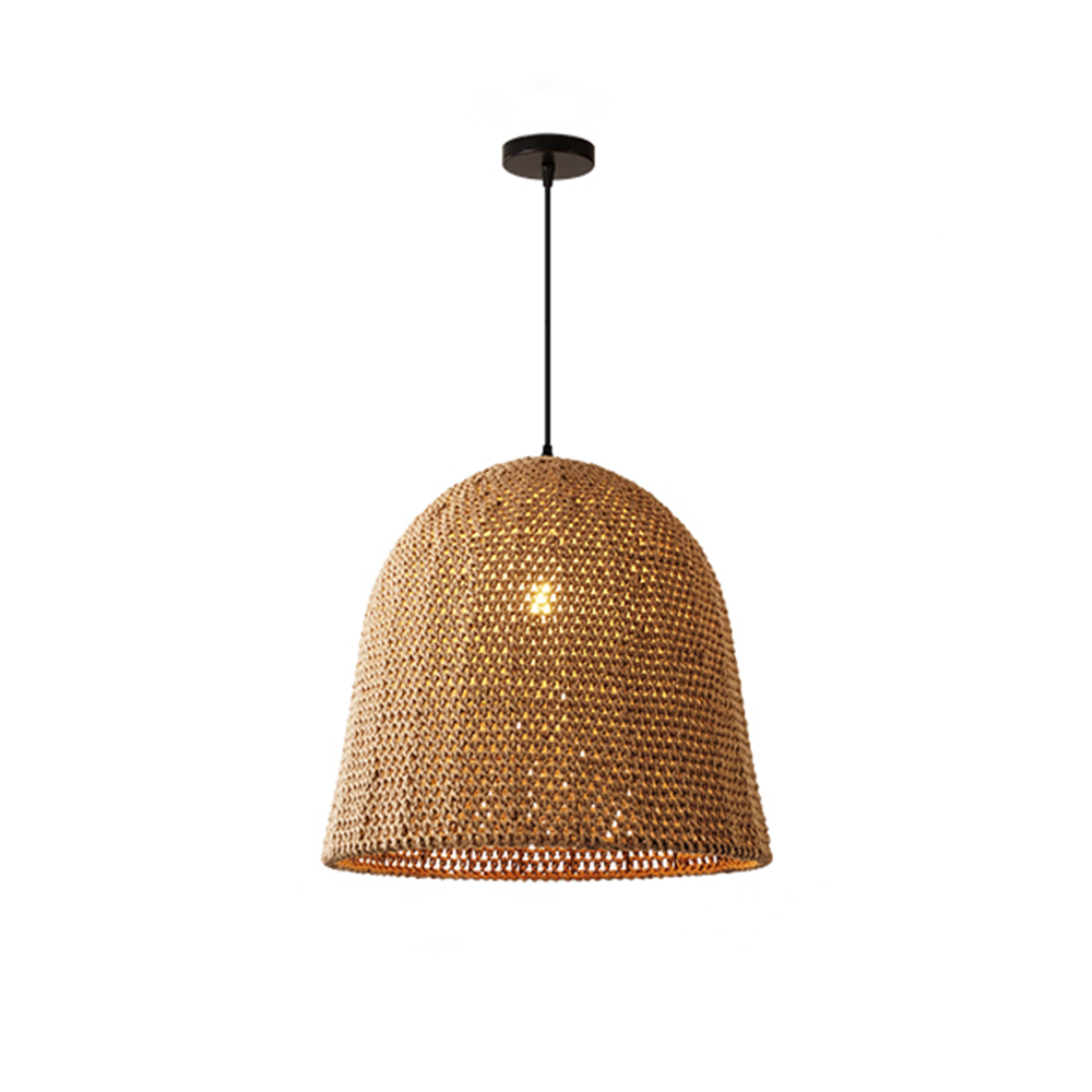 Wabi Sabi Retro Handwoven Pendant Light Homestay Restaurant Hemp Rope Lamp