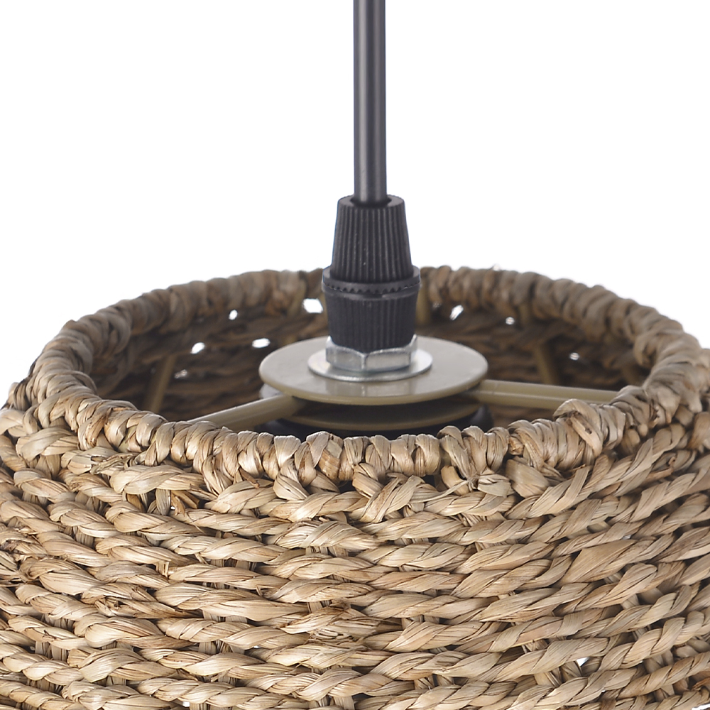 Dining Table Seagrass Chandelier Home Wabi-sabi Style Log Style Decorative Lamp