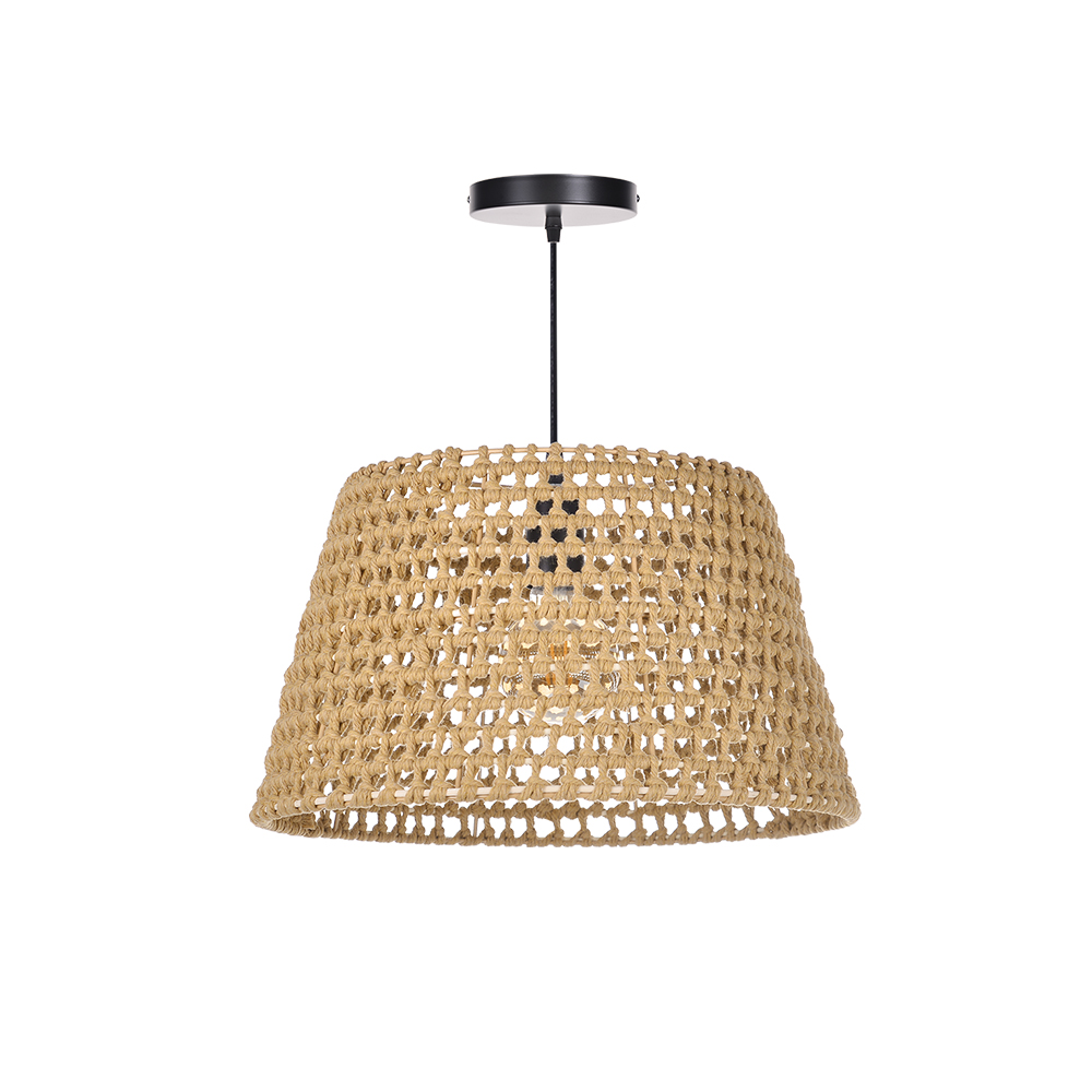 Braided Hemp Rope Chandelier Dining Room Restaurant Decorative Pendant Lampshade