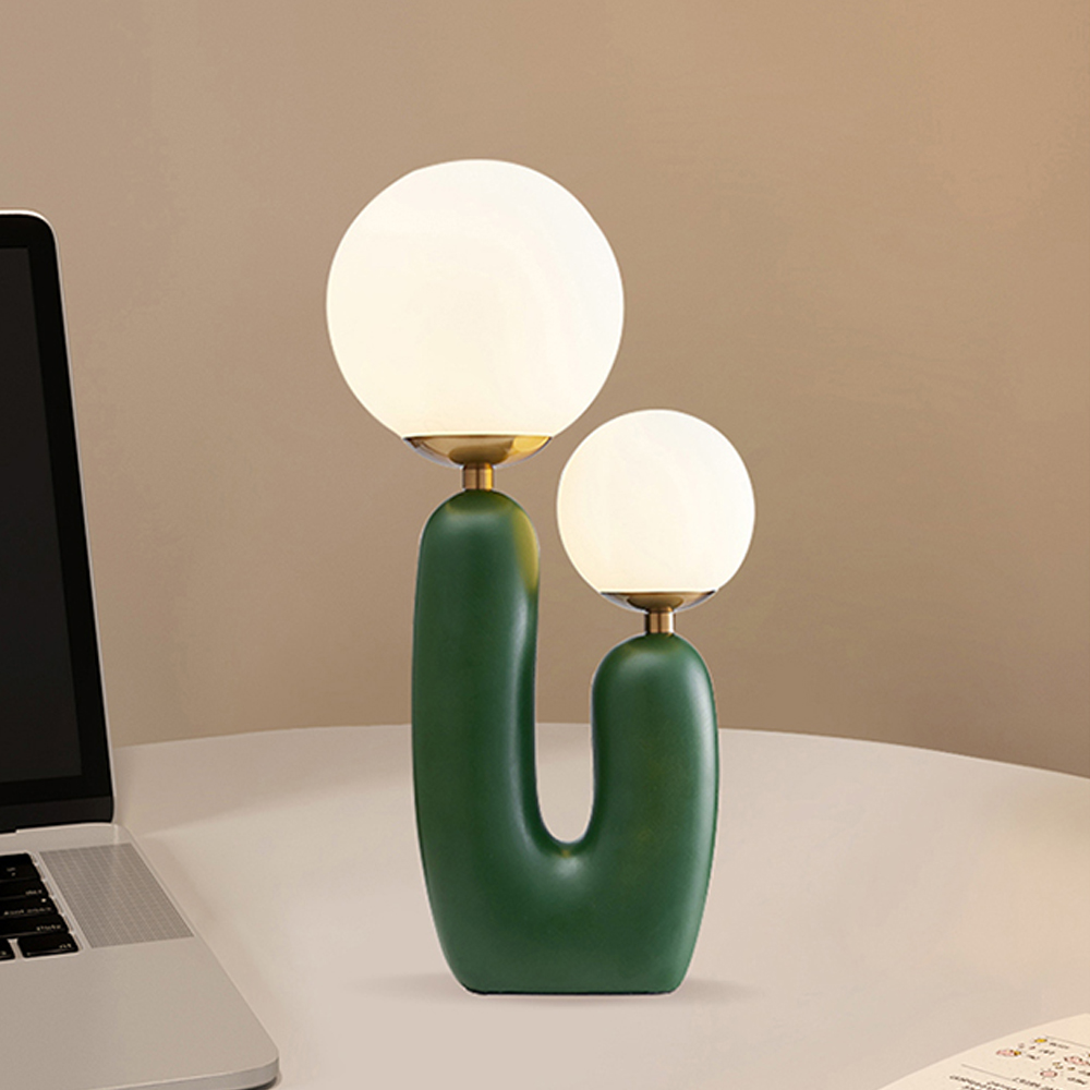 Retro Traditional Vintage Decorative Green Table Lamp for Livingroom Bedroom