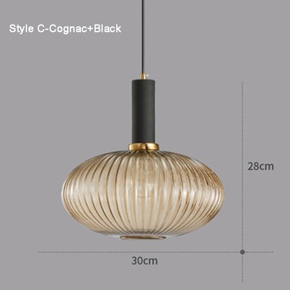 Dark Green Small Glass Pendant Light Kitchen Island Restaurant Retro Chandelier American Home Lighting