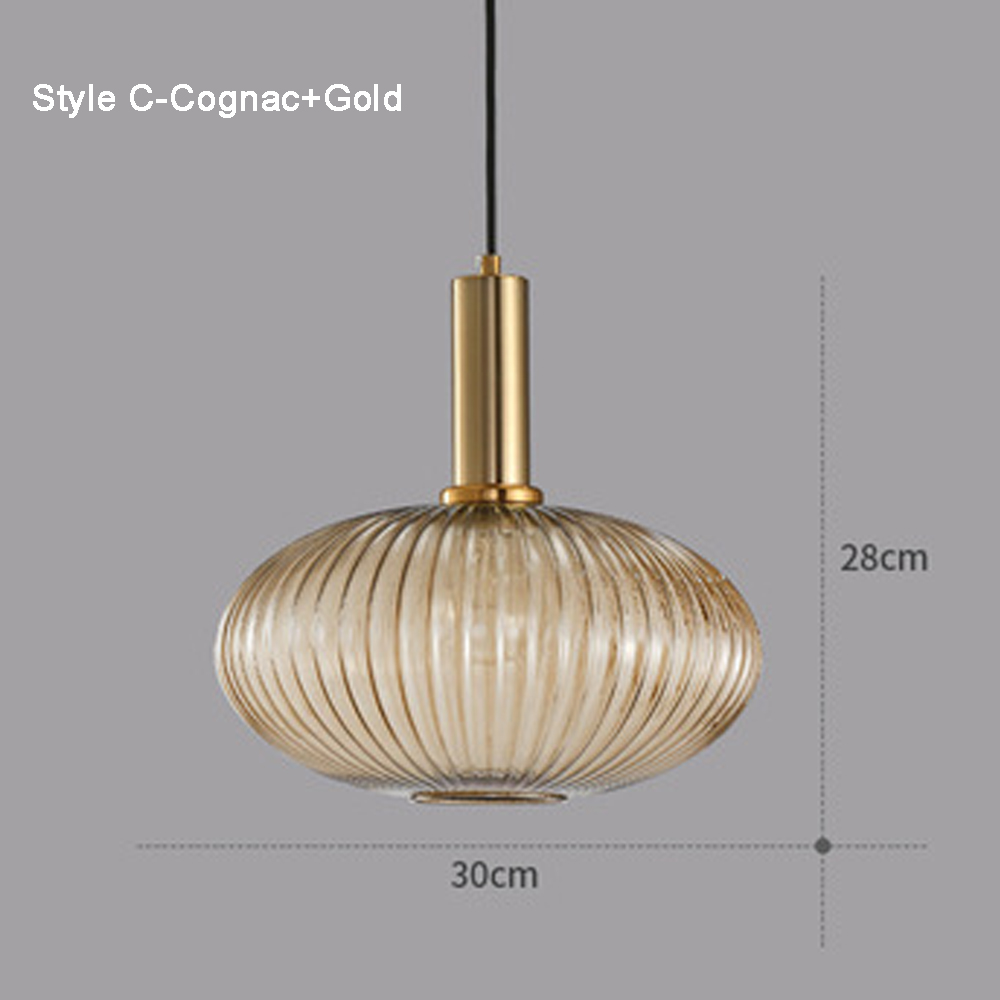 Dark Green Small Glass Pendant Light Kitchen Island Restaurant Retro Chandelier American Home Lighting