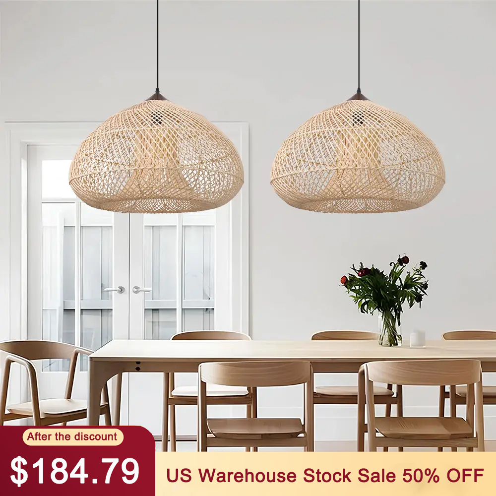 Rattan Zen Pendant Light
