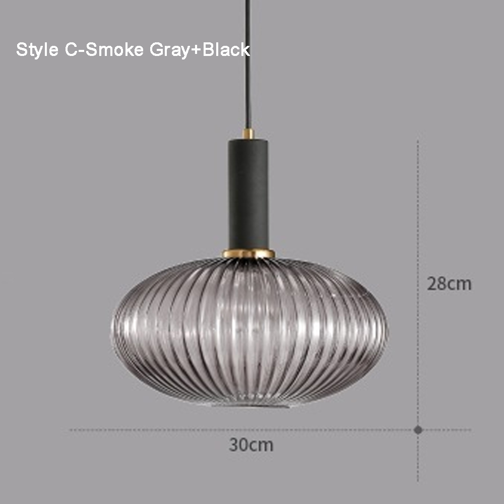 Dark Green Small Glass Pendant Light Kitchen Island Restaurant Retro Chandelier American Home Lighting