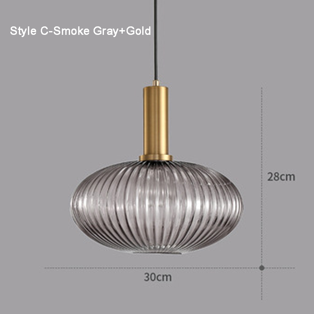 Dark Green Small Glass Pendant Light Kitchen Island Restaurant Retro Chandelier American Home Lighting
