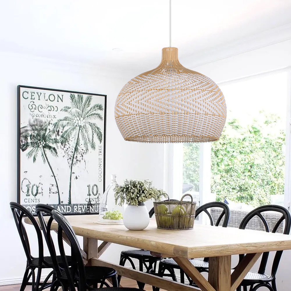 Serena White Rattan Pendant Light Shade
