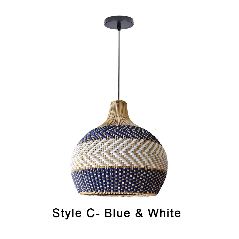 Simply White Rattan Pendant Light
