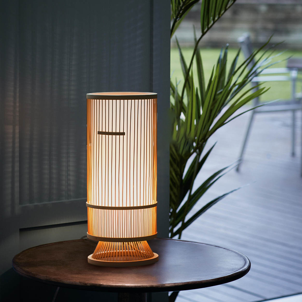 Bedroom Bedside Night Light Japanese Style Bamboo Table Lamp
