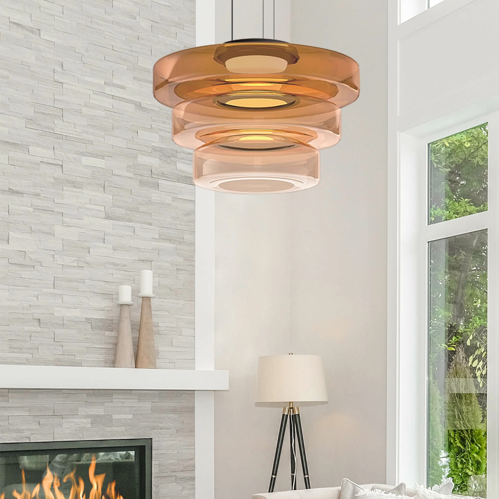 Modern Elegant Glass Pendant Light Fixtures for Living Room Dining Room