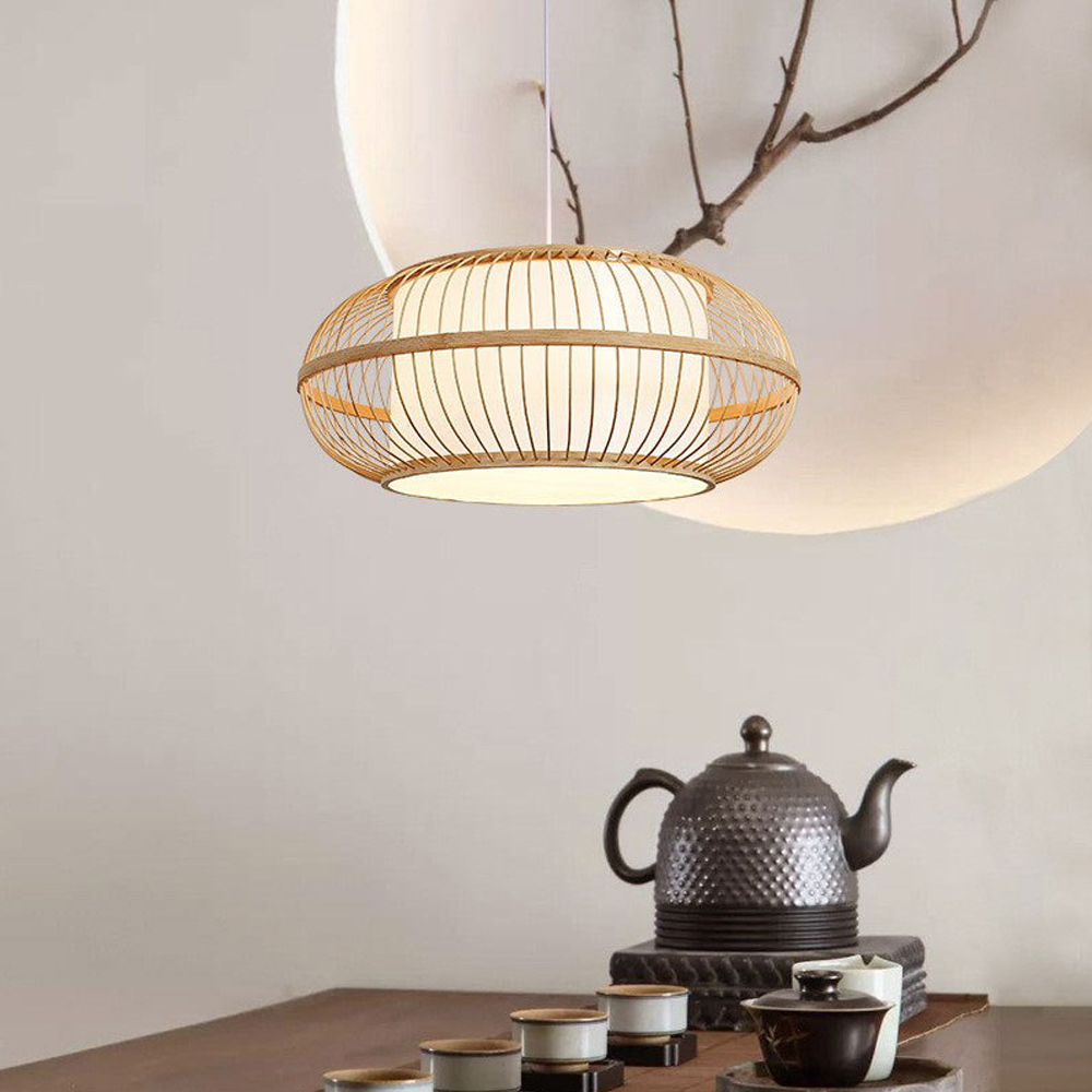 Artistic Bamboo Hanging Lamp Creative New Chinese Zen Restaurant Chandelier