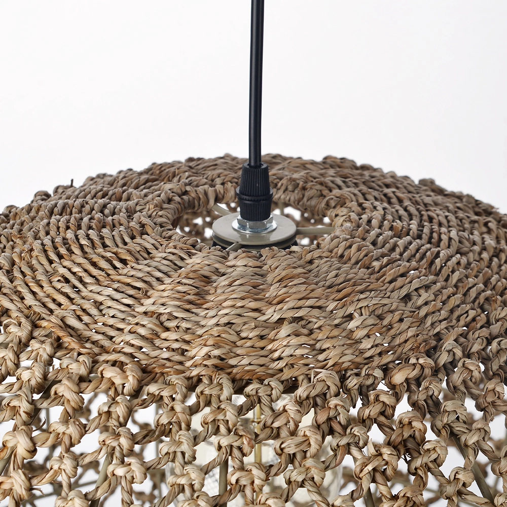 Wabi Sabi style Seagrass Pendant Lights for Dining Room