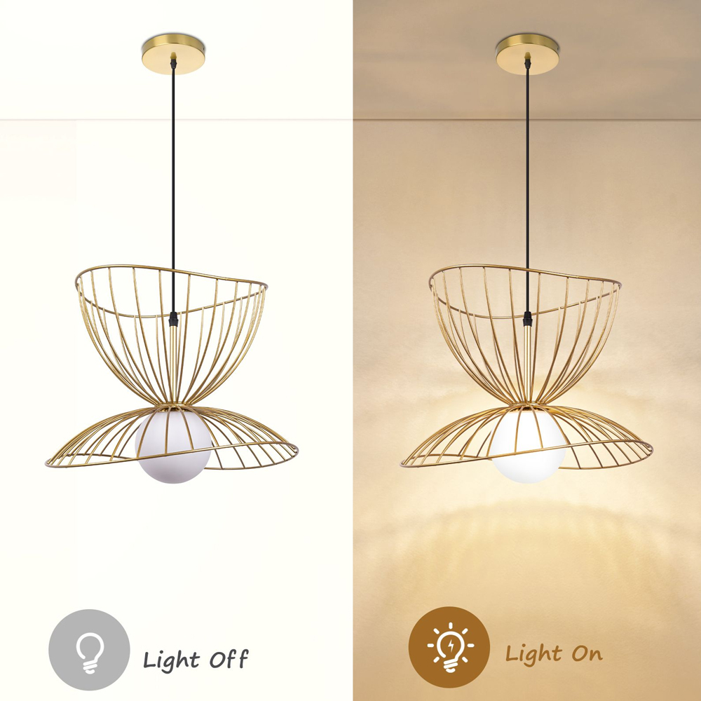 Nordic Entryway Metal Chandelier Gold Black Pendants