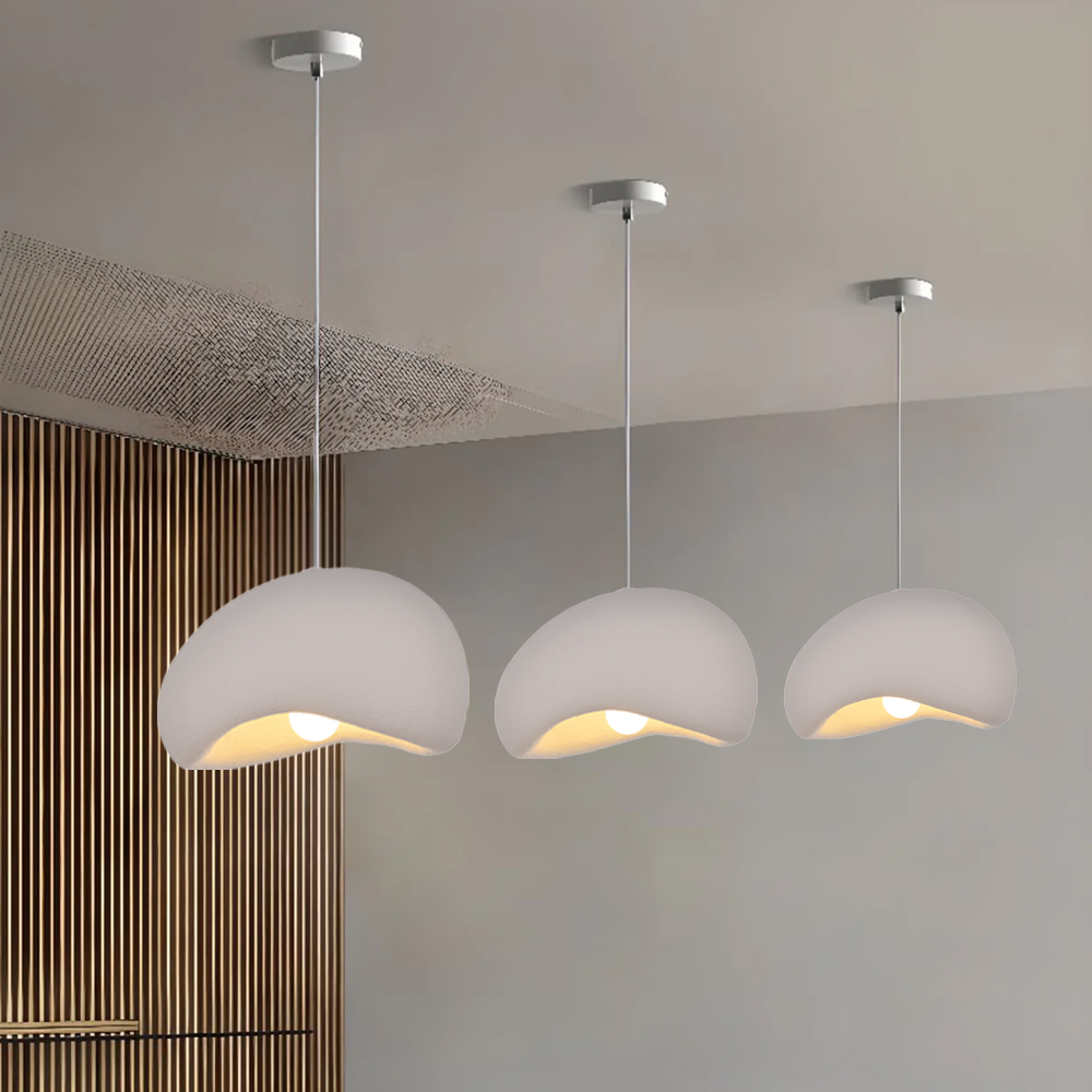 Minimalist Resin Pendant Light Wabi-sabi Style Hanging Light for kitchen Dining Living Room