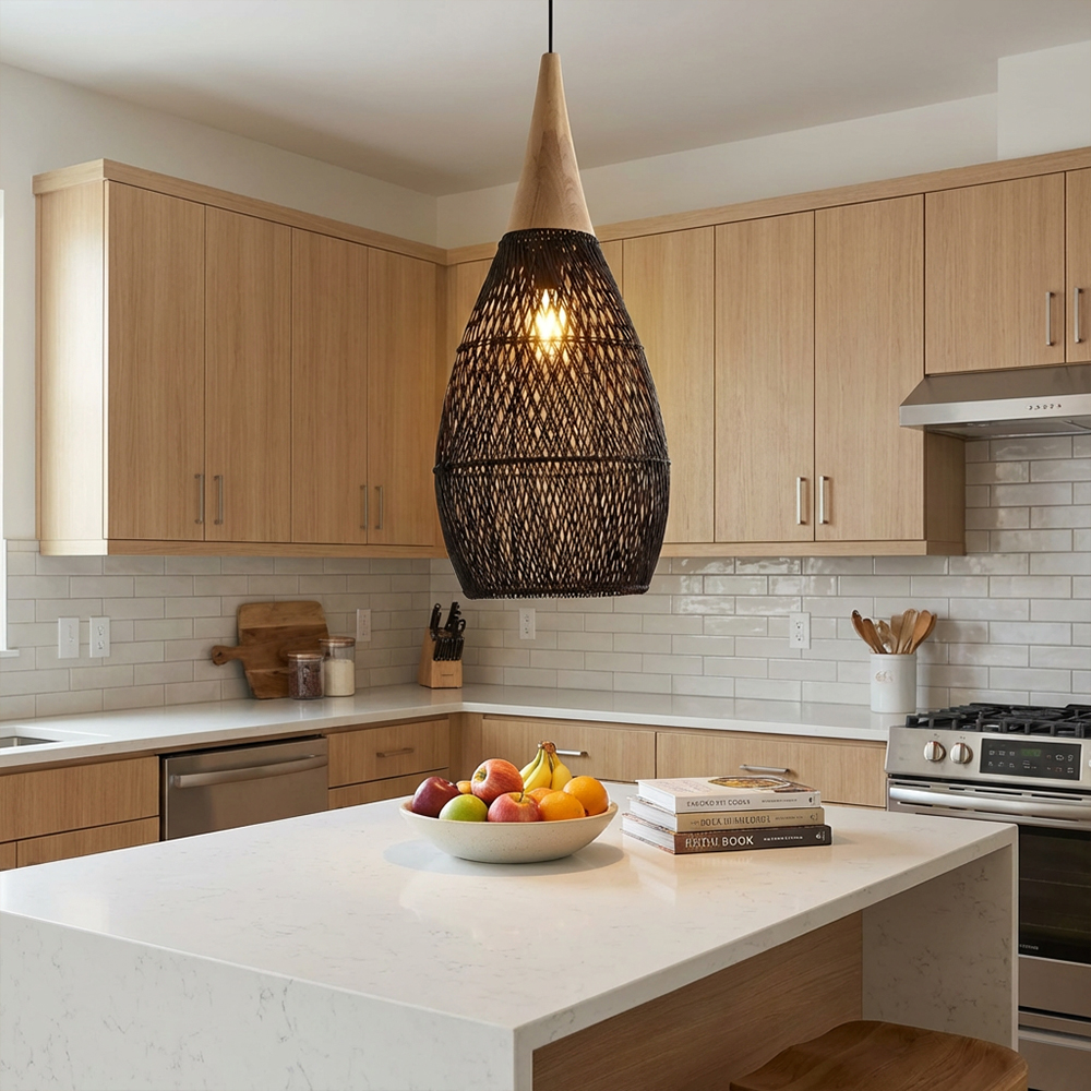 Beautiful Rattan Pendant Light Kitchen Restaurant Hanging Lights