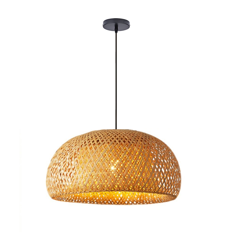 Handwoven Bamboo Ceiling Light Shade Flush Mount Lamp