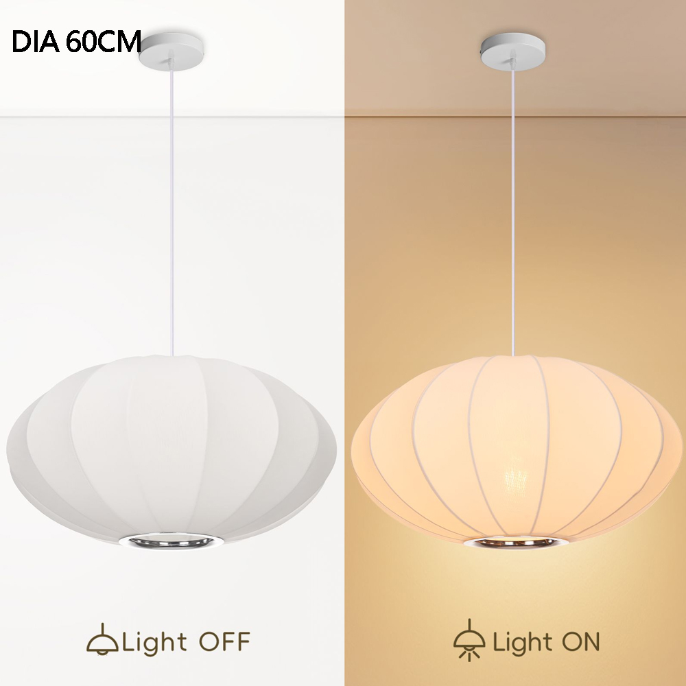 Modern Bubble Saucer Pendant Fabric Chandeliers for DIning Room