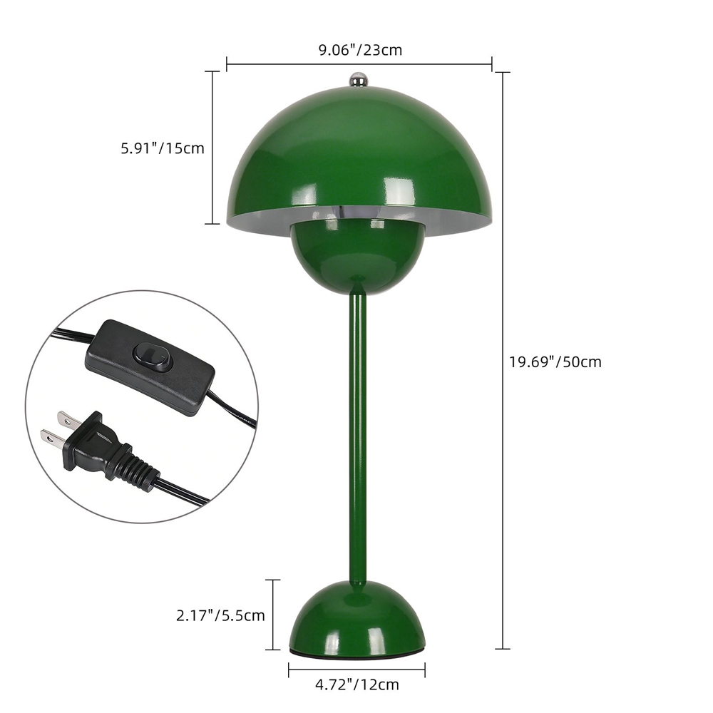 Danish Retro Flower Bud Table Lamp Nordic Style Plug In Bedroom Bedside Lighting