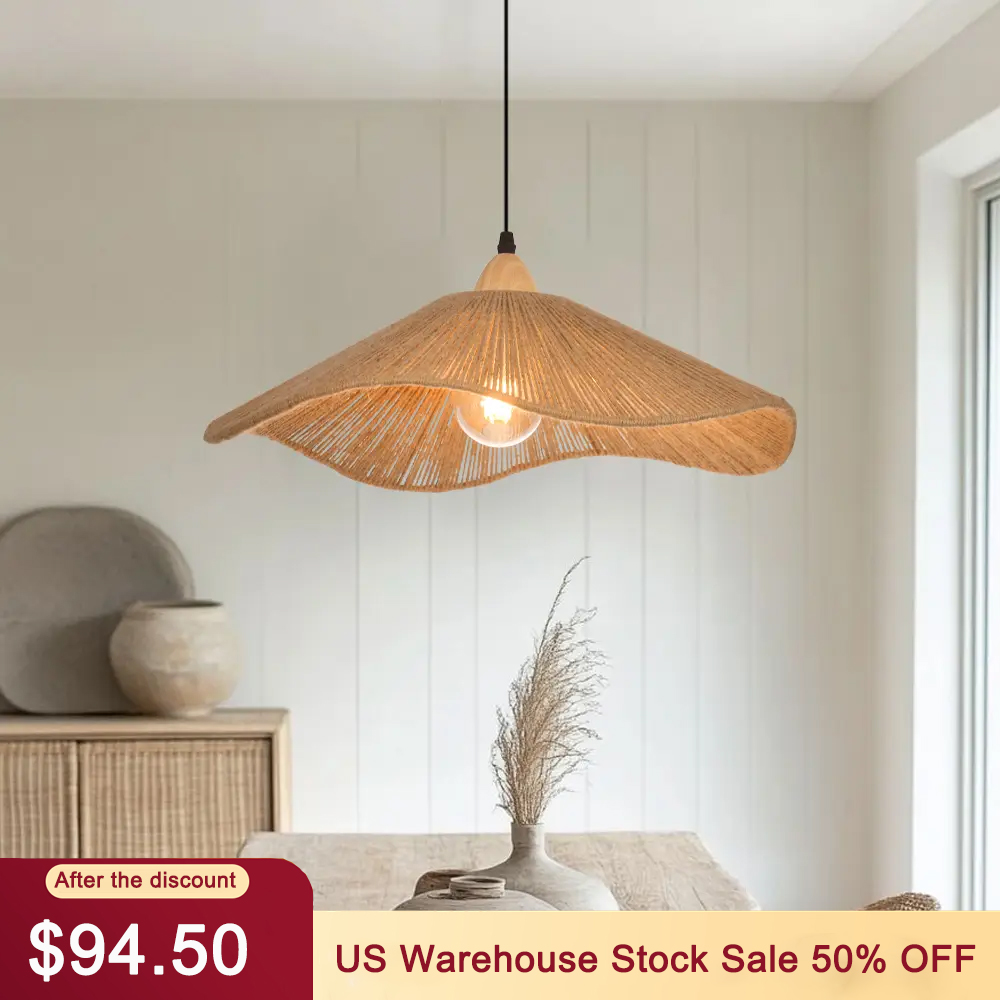 Boho Rope Pendant Lights for Dining Room