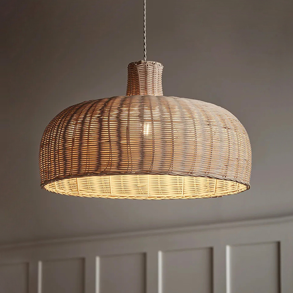 Retro Rattan Ceiling Lighting Japanese Creative Handwoven Restaurant Chandelier