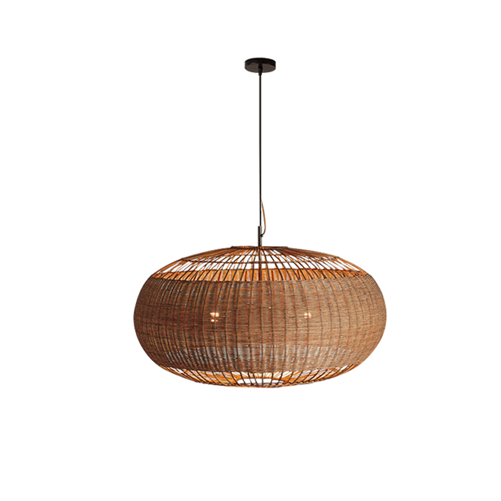 Coastal Home Lighting Kitchen Island Rattan Pendant Light Natural Retro Luxurious Chandelier Wabi-sabi Style