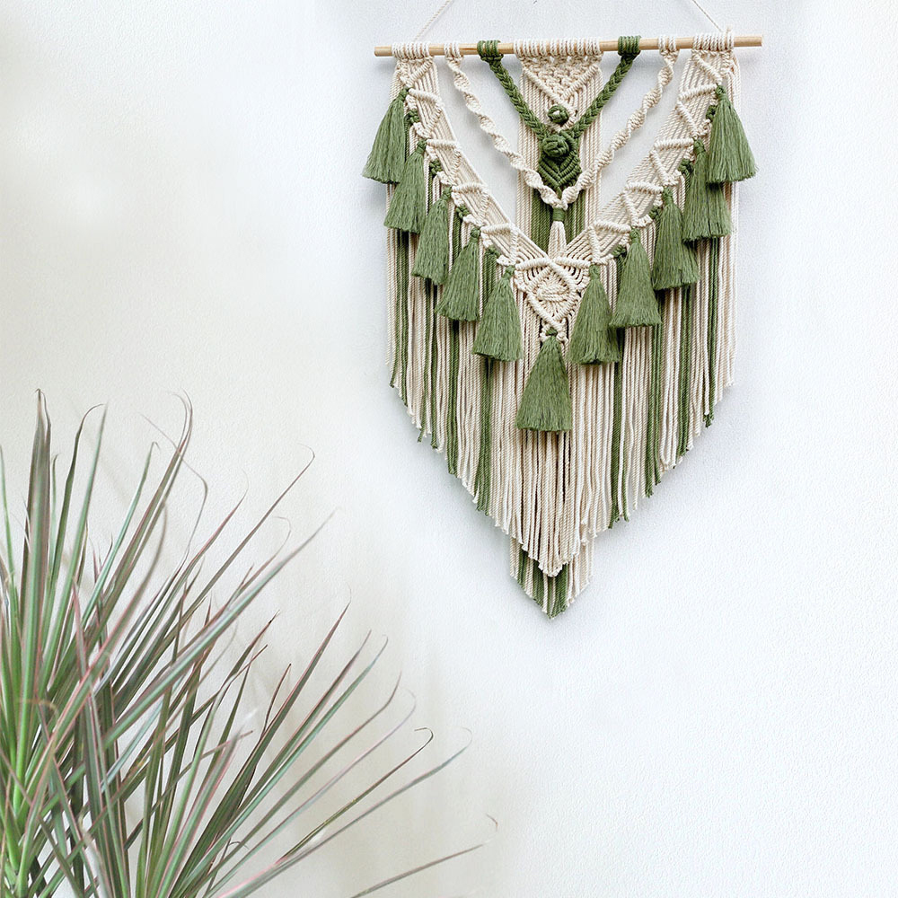 Hand-woven Tassel Tapestry Bohemian Home B&B Decoration Room Background Wall Hanging