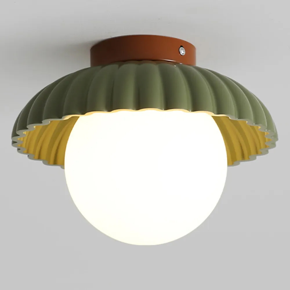 French Flower Bud Ceiling Lamp Hallway Flush Embedded Light