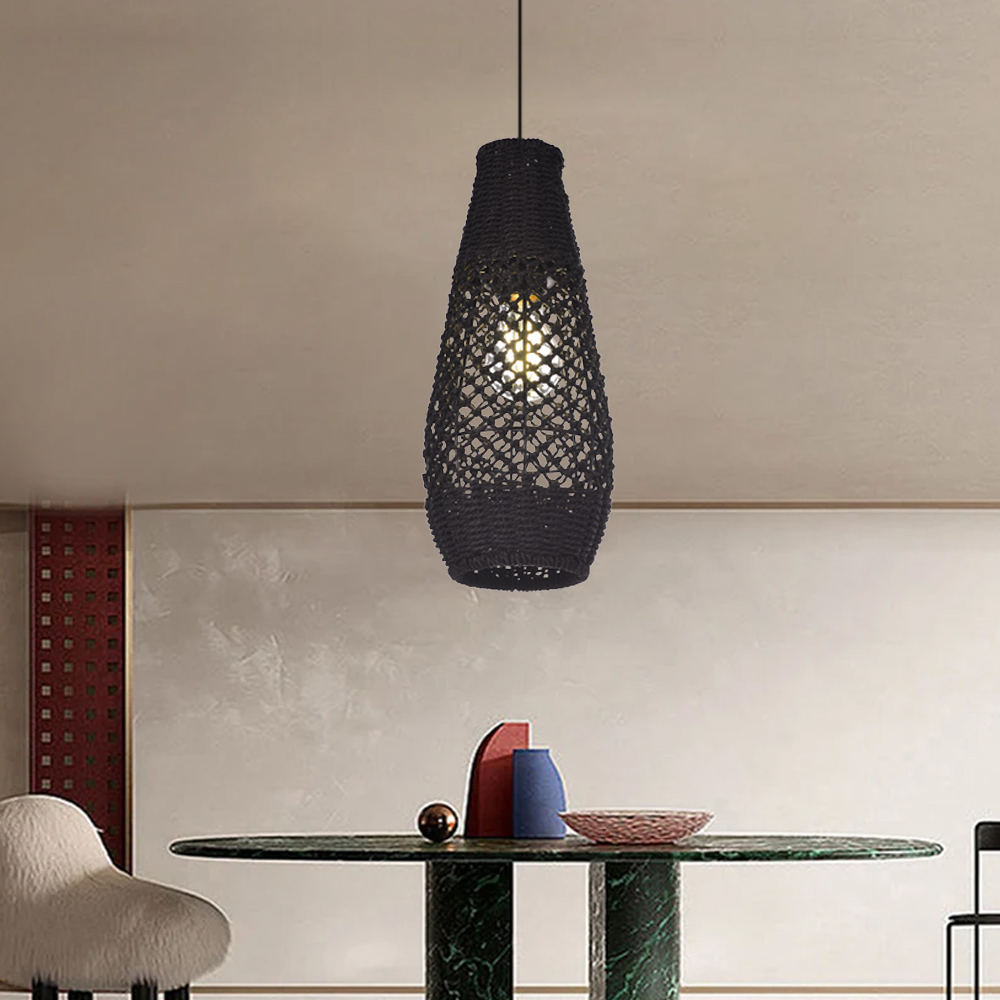 Classic Traditional Seagrass Pendant Light for Dining Room