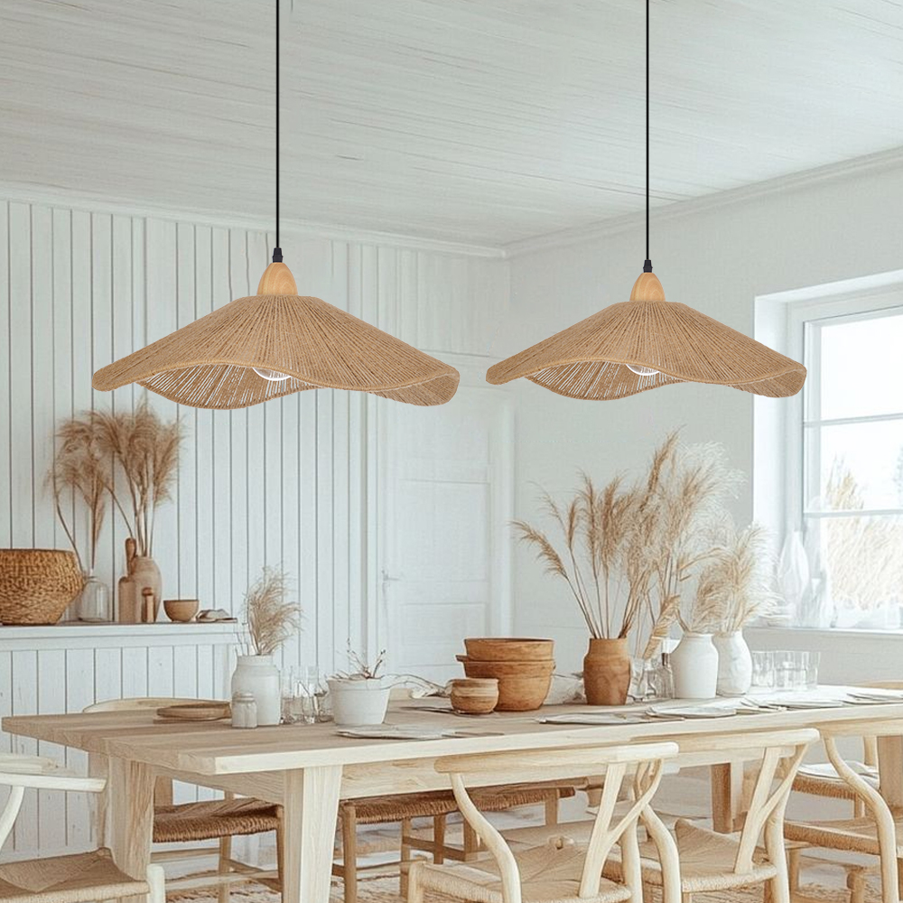 50% OFF Clearance Boho Rope Pendant Lights for Dining Room