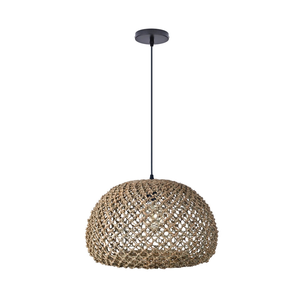 Wabi Sabi style Seagrass Pendant Lights for Dining Room