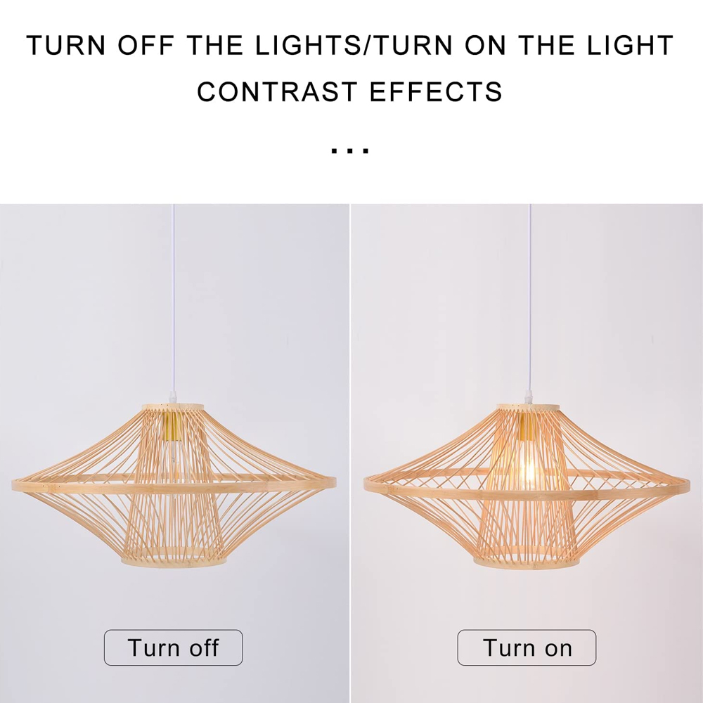 Natural Bamboo Hanging Light for Living Room