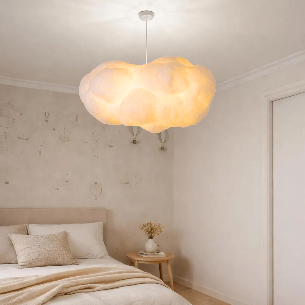 Modern White Cloud Chandelier Hanging Lamp Restaurant Home Decor Lighting