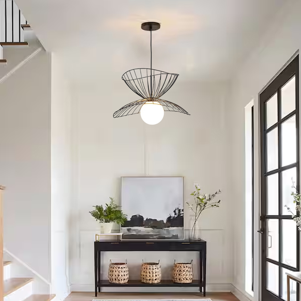 Nordic Entryway Metal Chandelier Gold Black Pendants