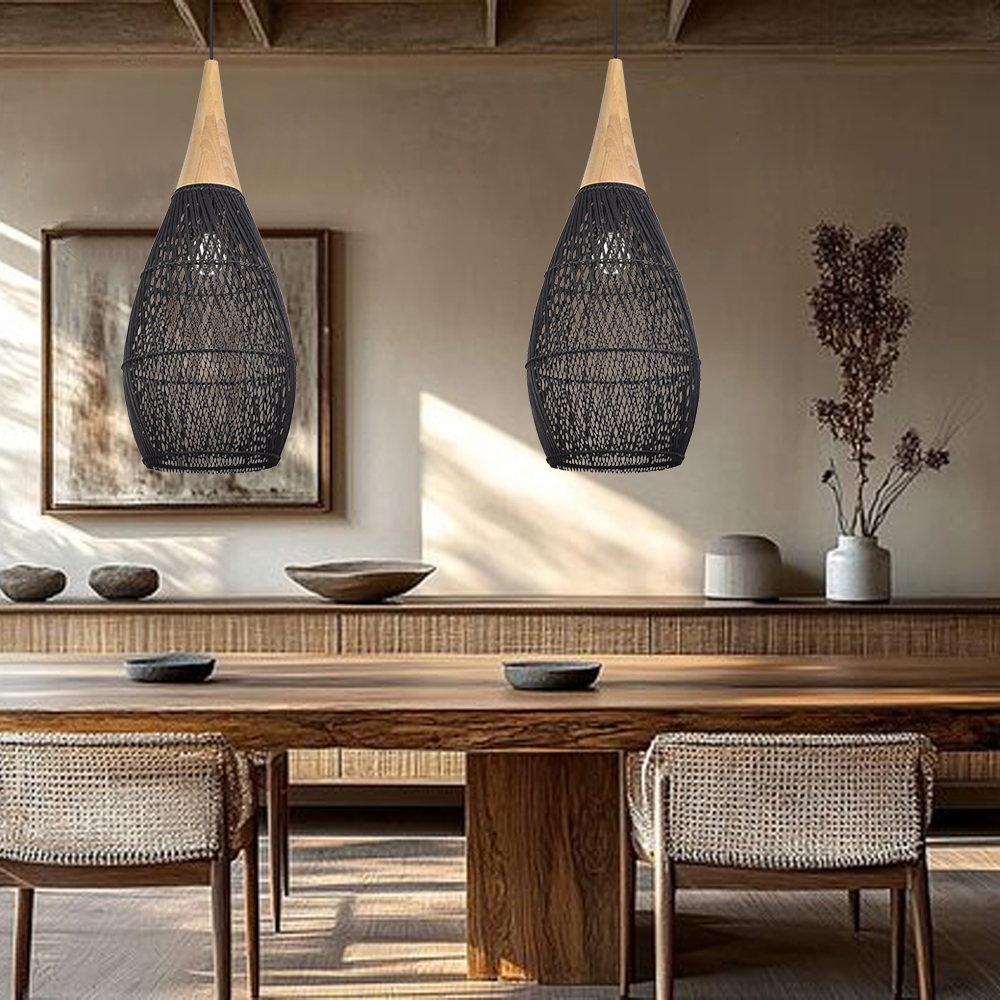 Beautiful Rattan Pendant Light Kitchen Restaurant Hanging Lights