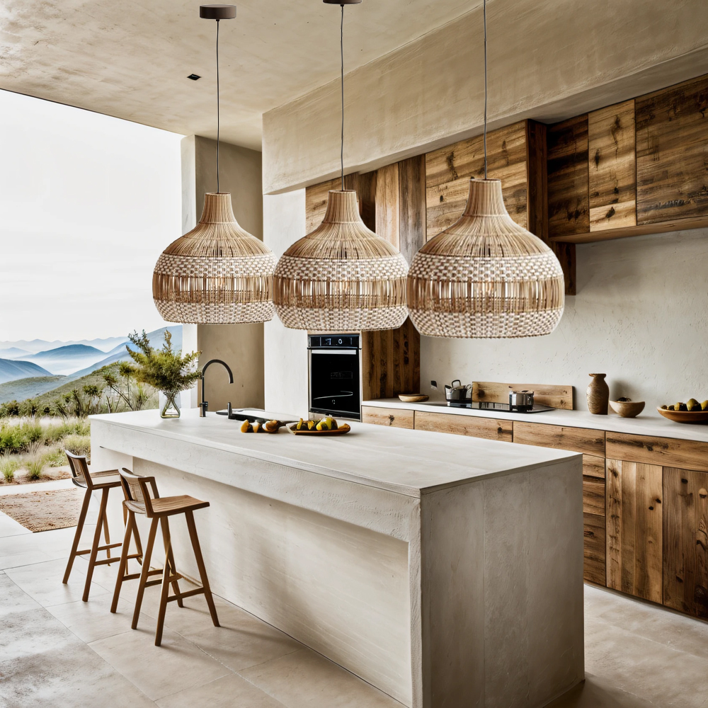 Dining Room Decor Rattan Pendant Lamp Kitchen Light Fixtures to Brighten Up Your Space