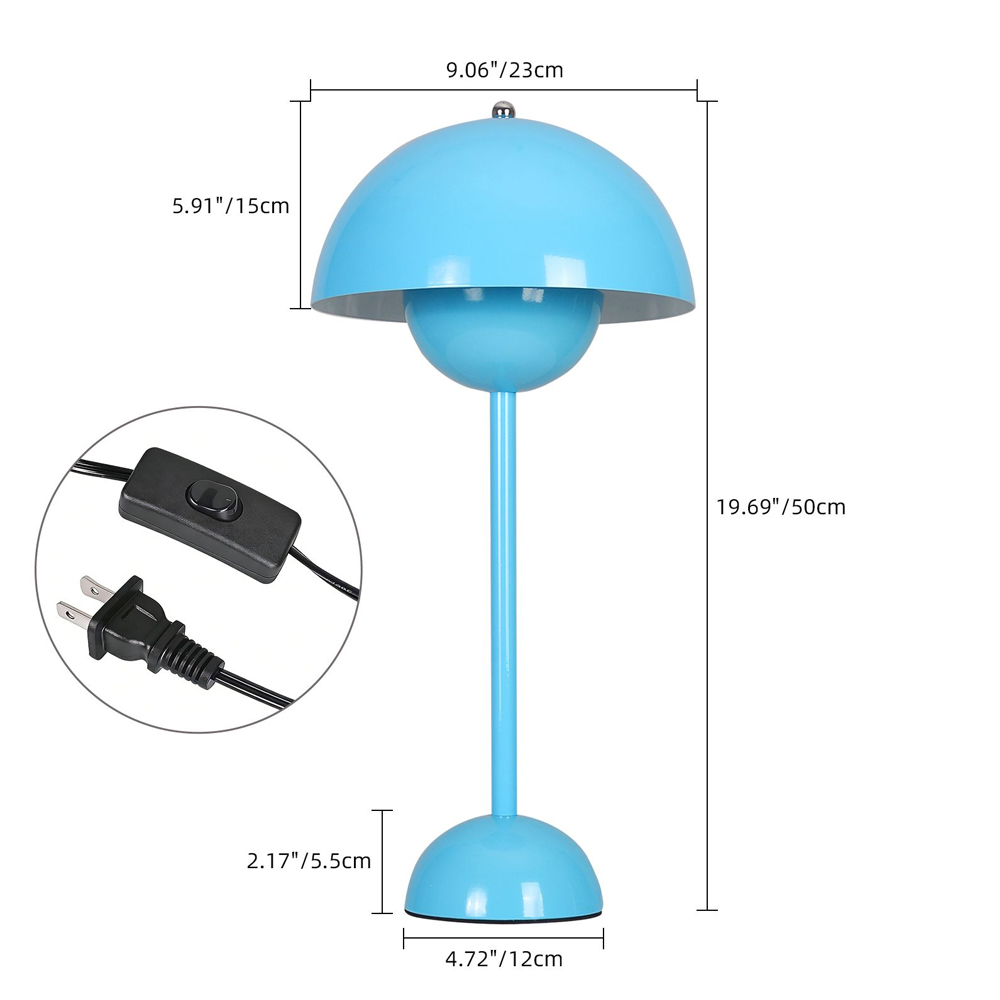 Danish Retro Flower Bud Table Lamp Nordic Style Plug In Bedroom Bedside Lighting