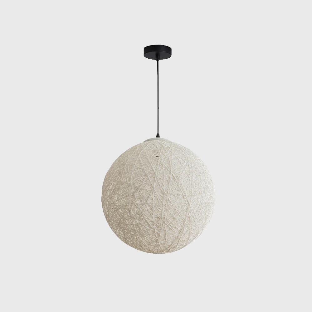 Ships from US Warehouse: 24 Inch White Spherical Rattan Pendant Light