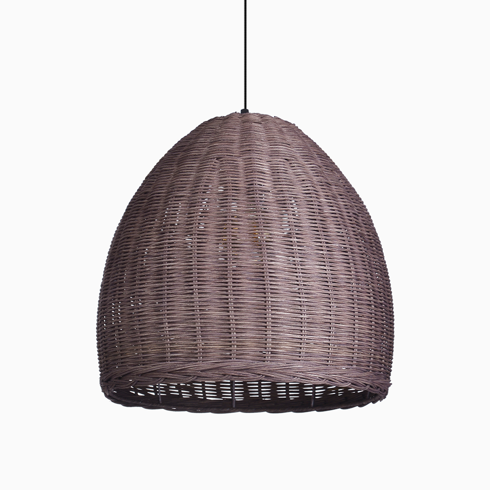 Handmade Rattan Chandelier Wabi-Sabi Vintage Rattan Pendant Light For Dining Room