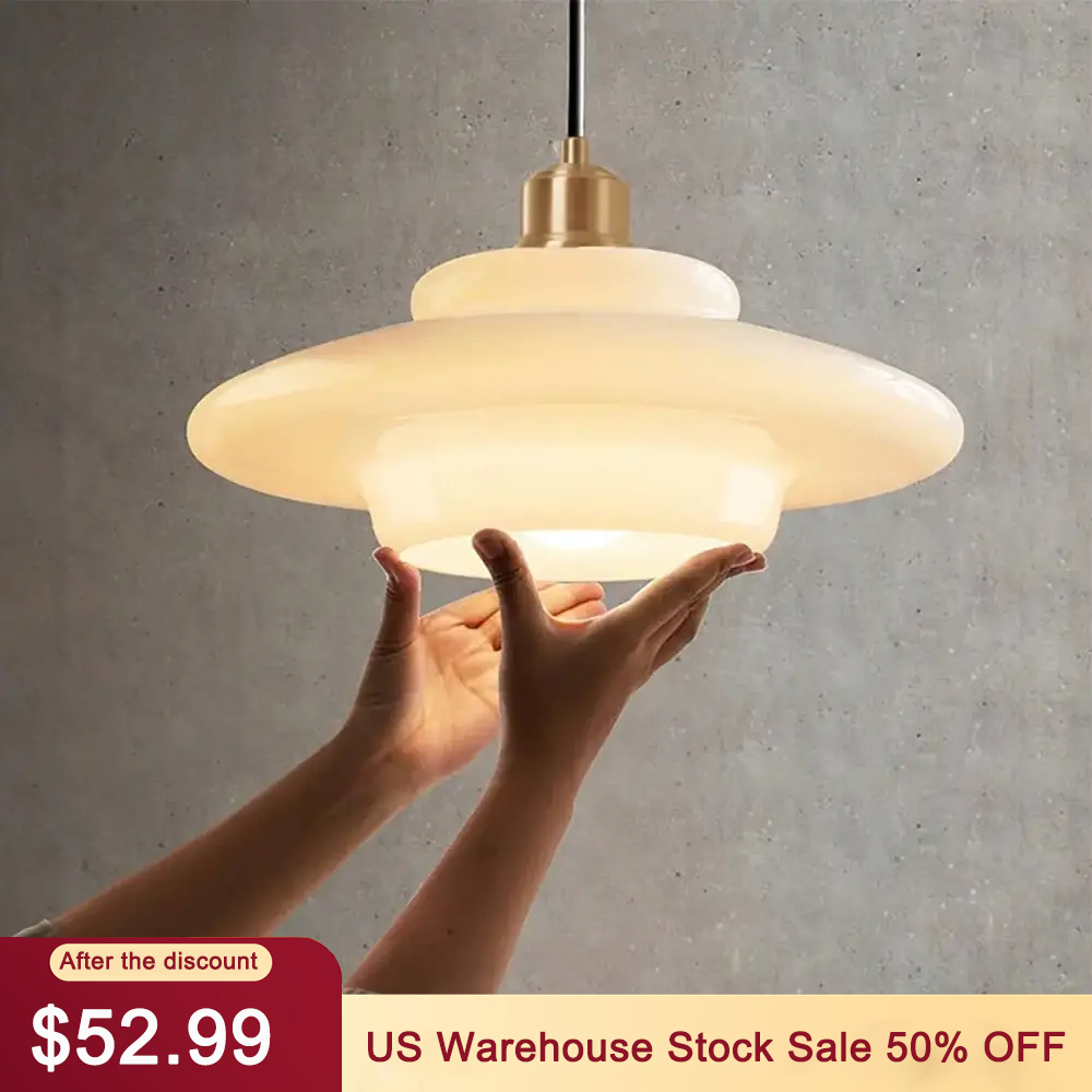 Bauhaus Milk White Glass Pendant Light Art Home Decor