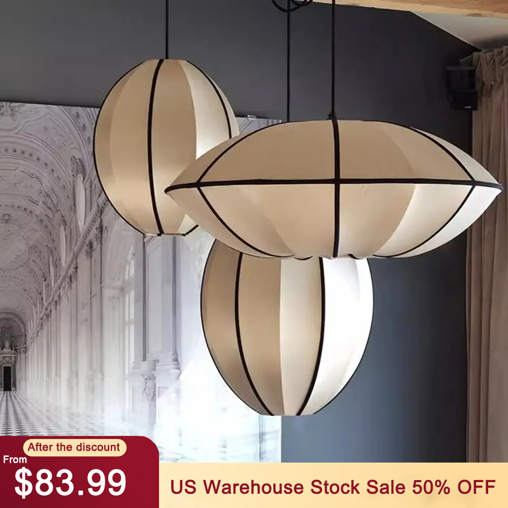 Medieval Vintage Style Fabric Chandelier for Living Room