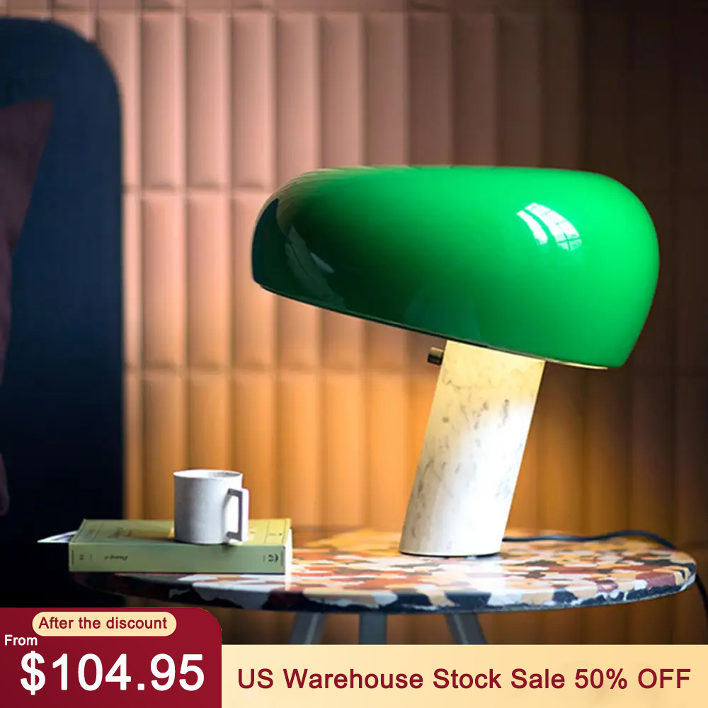 Modern Mushroom Bedside Lamp Marble Table Lamp for Bedroom
