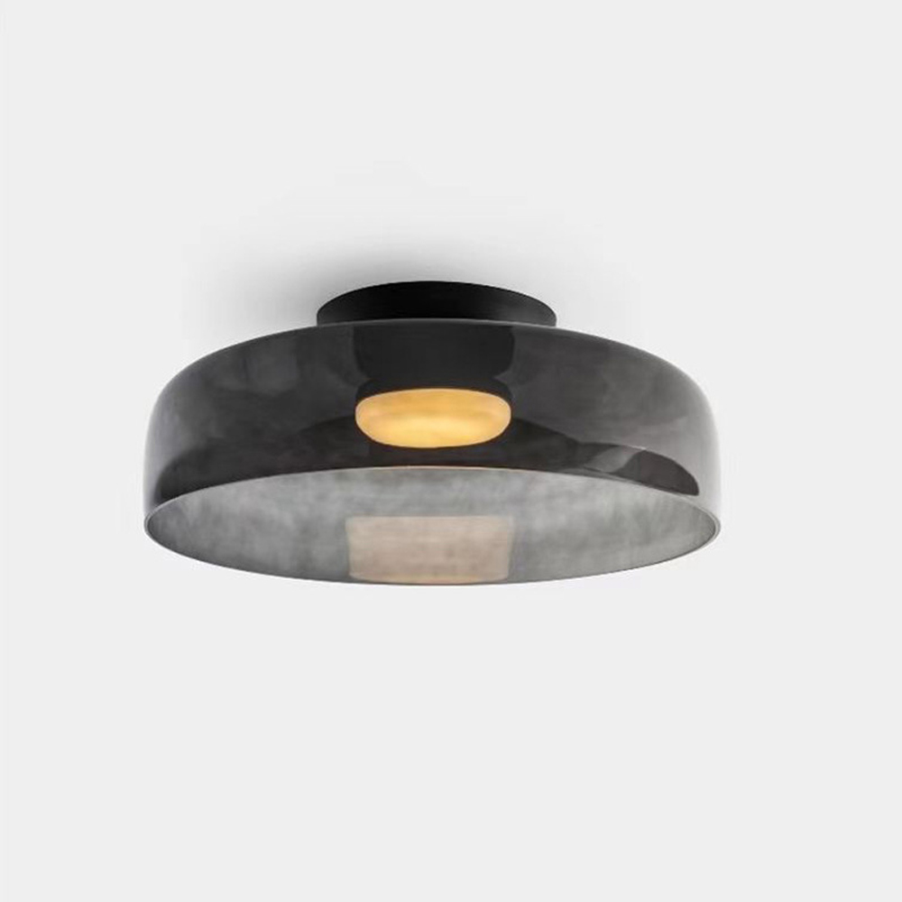 Nordic Designer Corridor Ceiling Light Retro Bedroom Glass Hanging Lamp