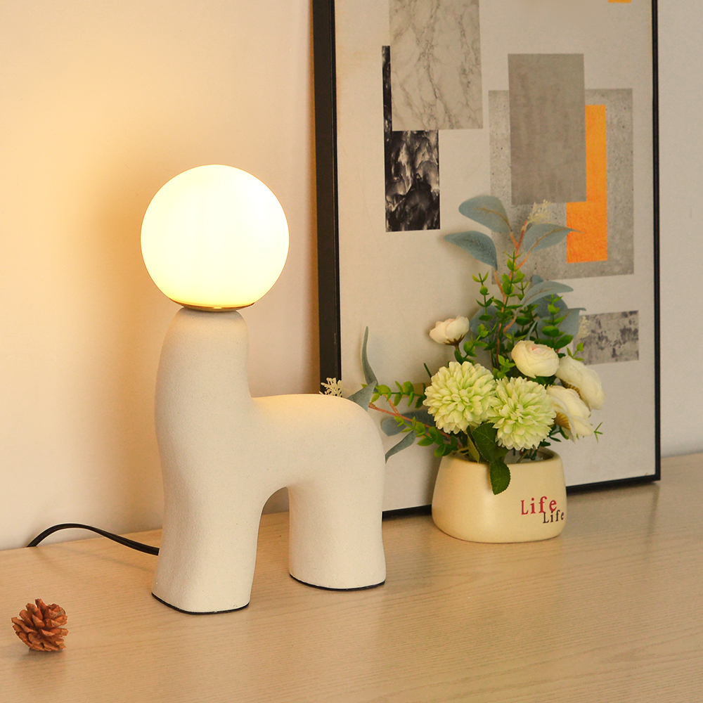 Pony Shape Resin Table Lamp Bedroom Bedside Night Light