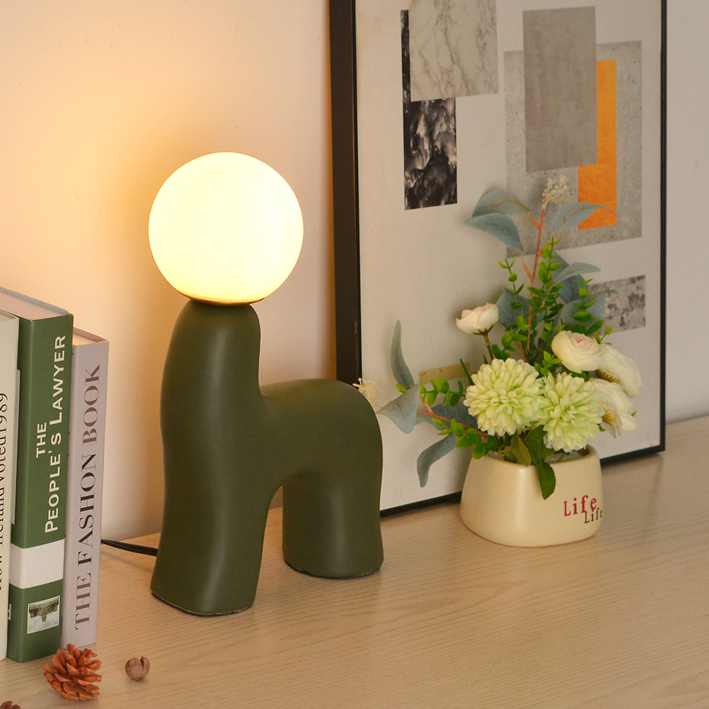 Pony Shape Resin Table Lamp Bedroom Bedside Night Light
