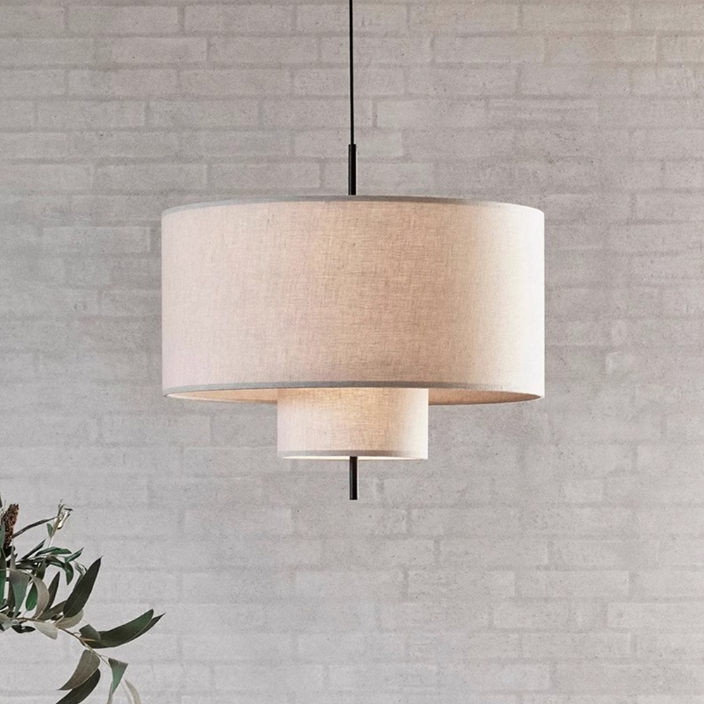 Wabi-sabi Style Nordic Fabric Chandelier Living Room Decorative Lamp