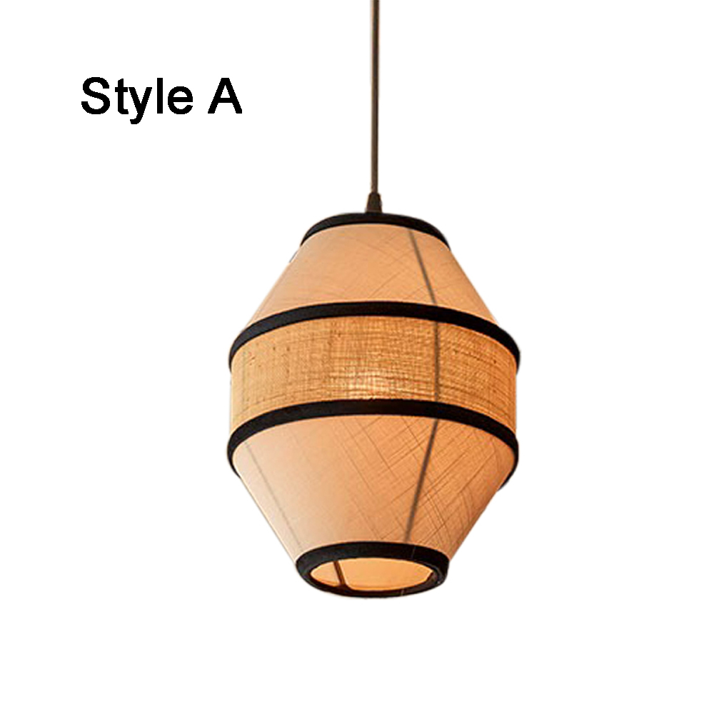 Japanese Restaurant Fabric Pendant Chandelier Designer New Chinese Style B&B Loft Living Room Wabi-sabi Lamp Fixture