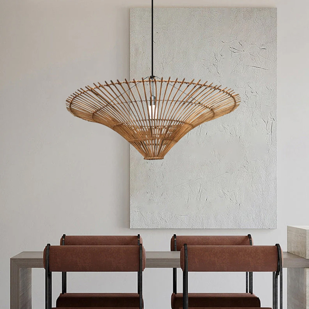 Large Modern Rattan Pendant Light Ceiling Lampshade 60CM