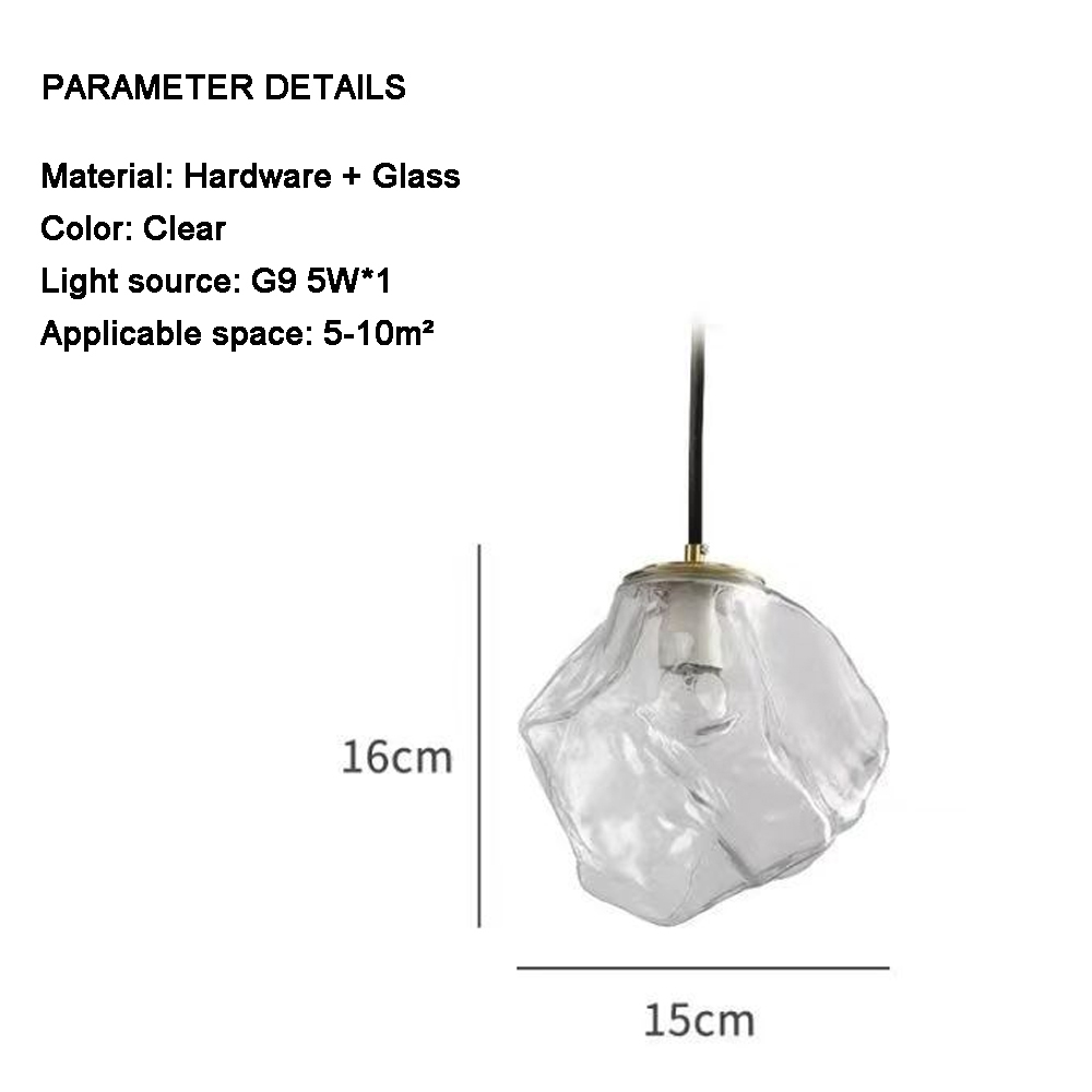 Minimalist Art Lava Glass Pendant Light Creative Restaurant Hanging Lamp